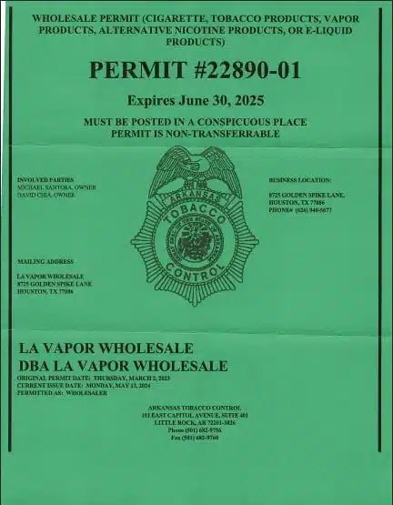 Licenses & Compliance – TobaccoBase Legal Information